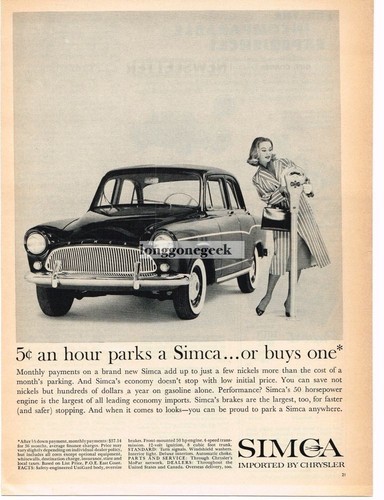 1960 simca aronde french - aronde,